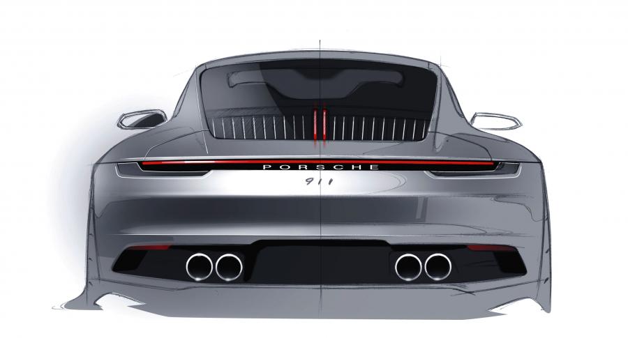 Эскиз Porsche 911 Carrera (992) 2019 года  (WW) (фото 134 из 148)
